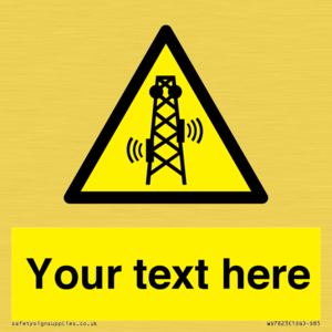 Custom warning RF radiation transmitter